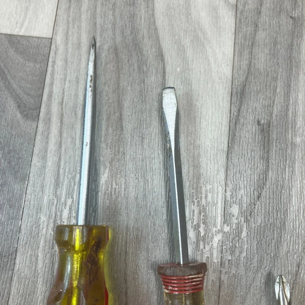 Lot of 3 Screwdrivers mac tools pnr4 Flat Head Craftsman Stanley‎